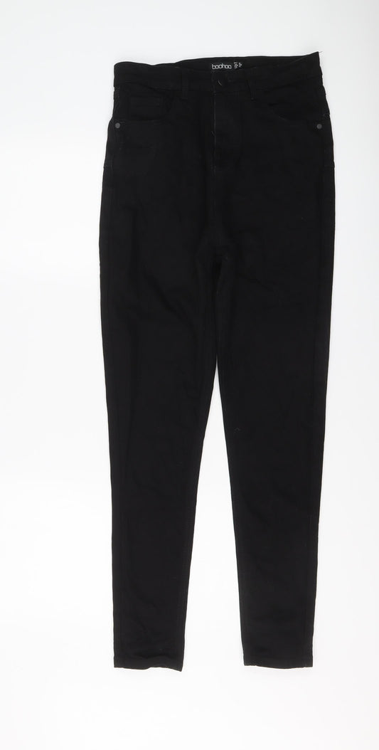 Womens UK Size 8 Boohoo Regular Fit Skinny Black Jeans