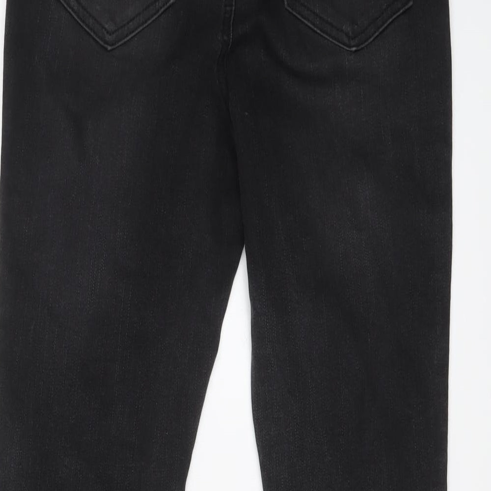 Denim & Co. Womens Grey Cotton Skinny Jeans Size 10 L27 in Regular Button