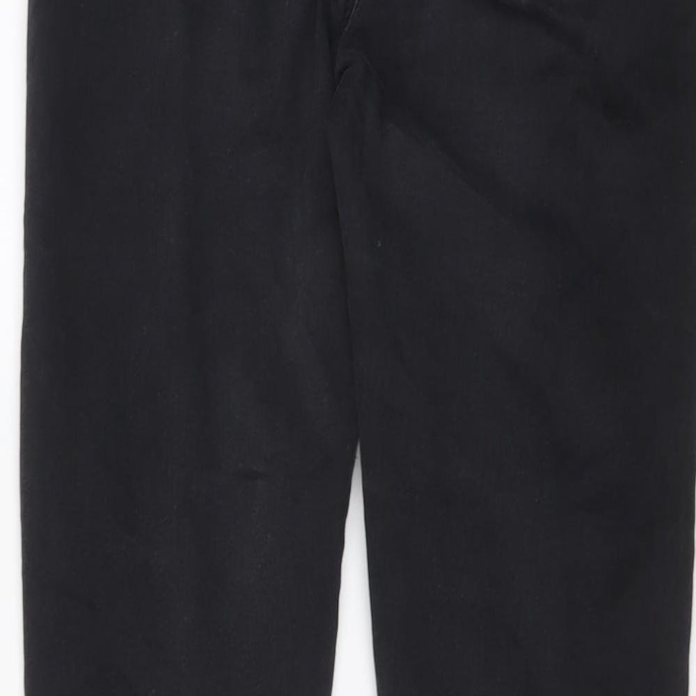 Denim & Co. Womens Black Cotton Skinny Jeans Size 12 L27 in Regular Button