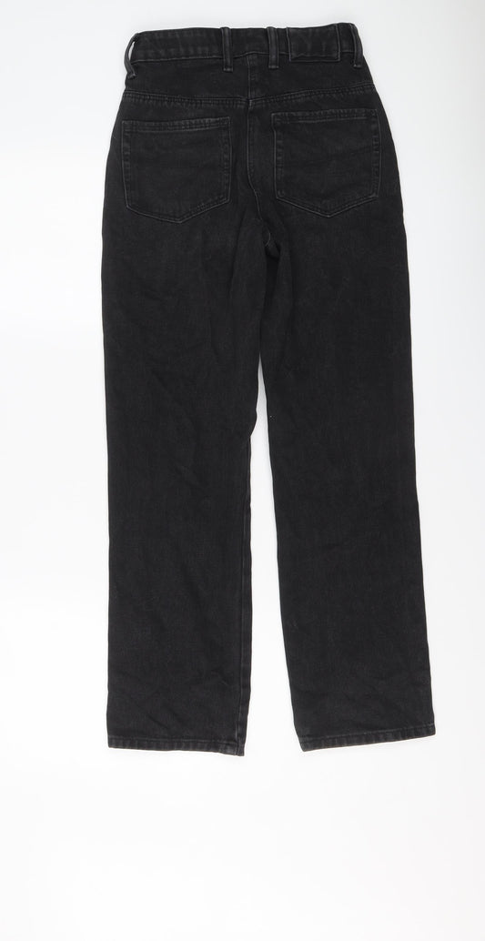 COLLUSION Womens Grey Cotton Straight Jeans Size 24 in L28 in Regular Button