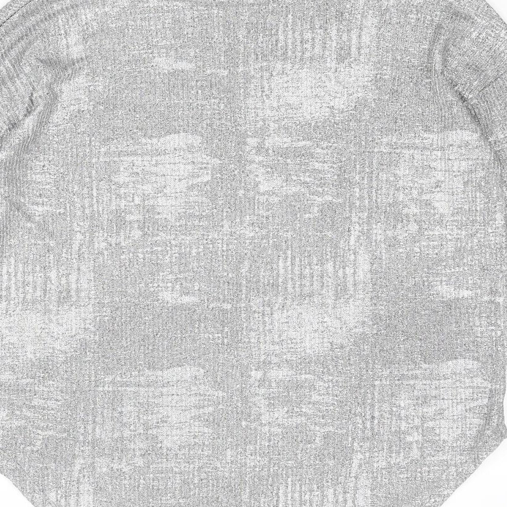 Womens UK Size 8 NEXT Silver Basic Blouse