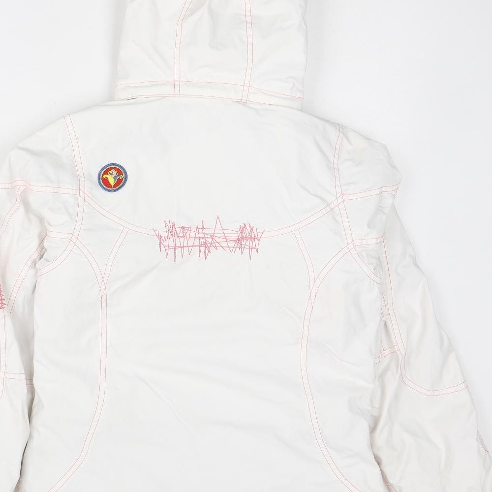 Womens UK Size XS Protest White Windbreaker Coat