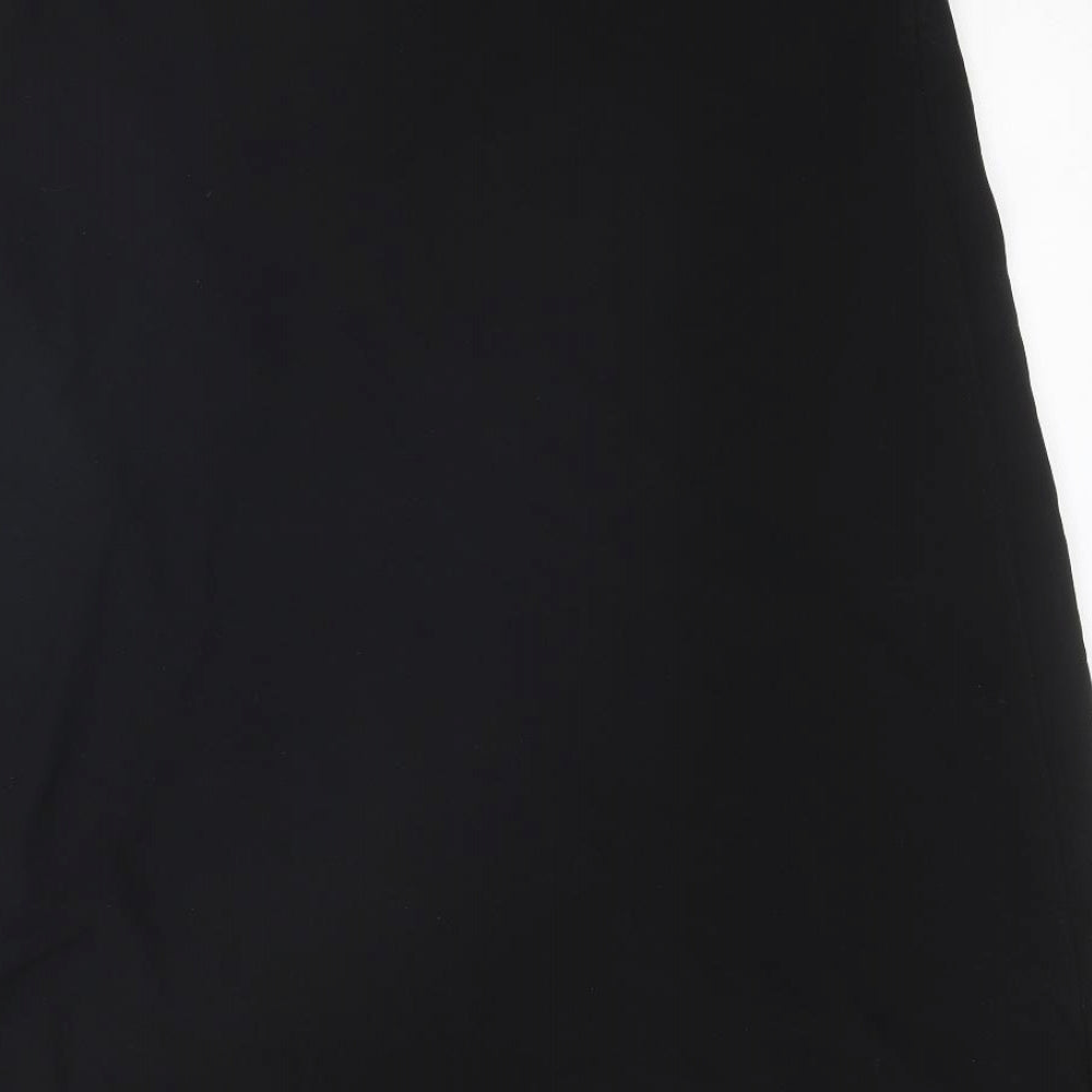 Marks and Spencer Womens Black Polyester A-Line Skirt Size 38 in