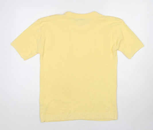 Womens UK Size M Pure & Natural Yellow Pullover Jumper