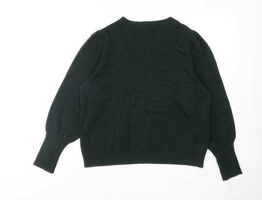 Womens UK Size L H&M Green Pullover Jumper