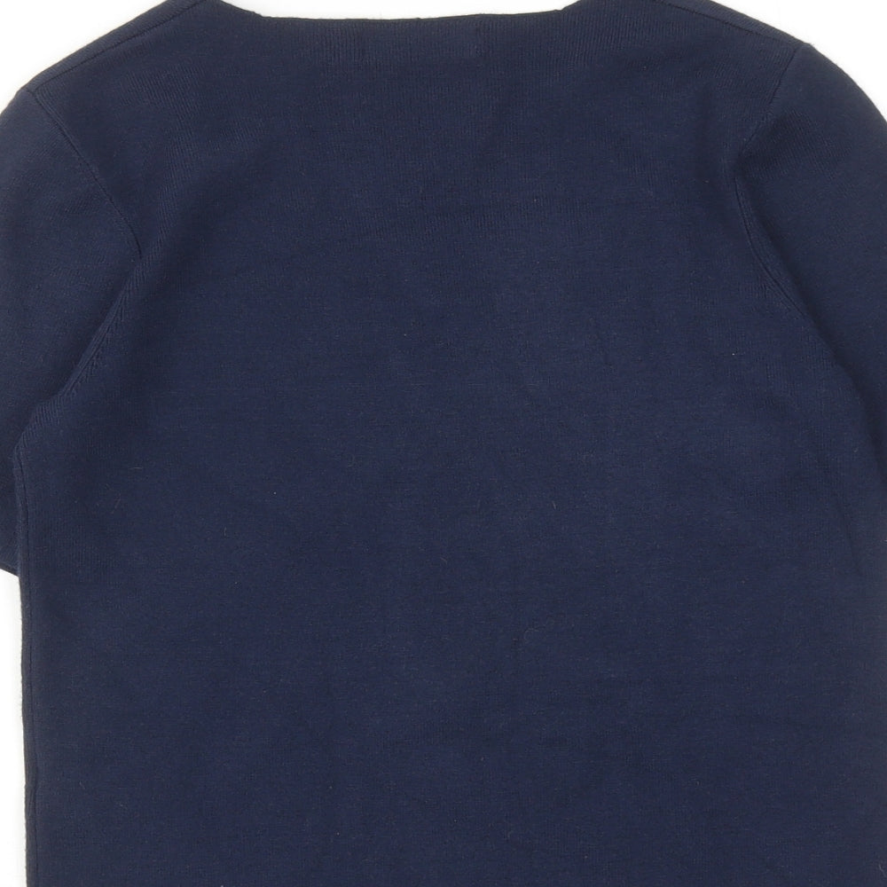 Womens UK Size 14 Marks and Spencer Blue Basic Blouse