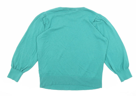 Womens UK Size L Wallis Green Pullover Jumper