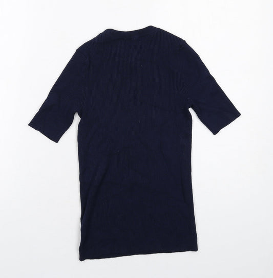 Womens UK Size S Marks and Spencer Blue Pullover Jumper