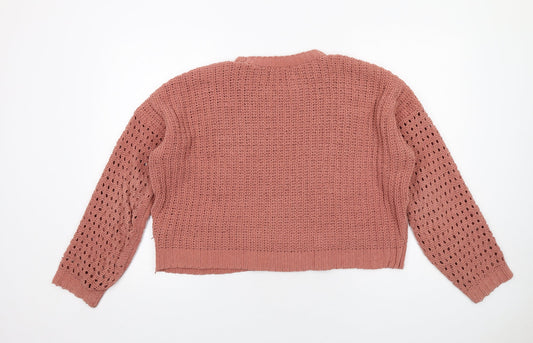 Womens UK Size S Hollister Pink Pullover Jumper