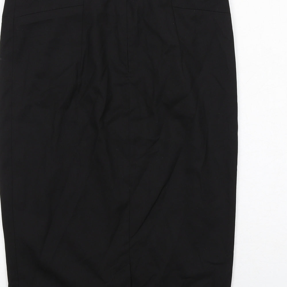 NEXT Womens Black Polyester Straight & Pencil Skirt Size 10 Zip