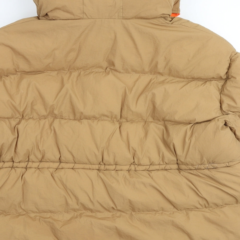 Womens UK Size M PRETTYLITTLETHING Brown Puffer Jacket