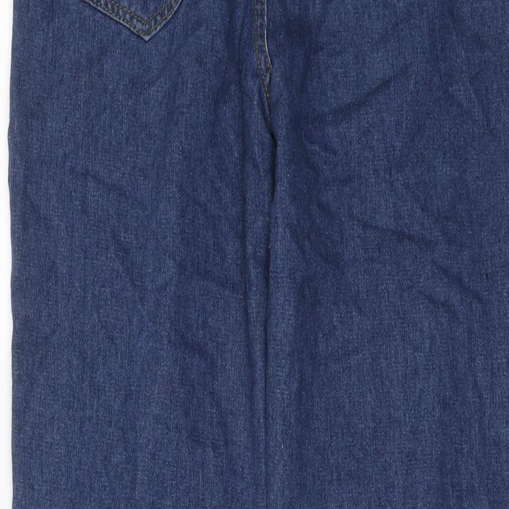 I SAW IT FIRST Womens Blue Cotton Mom Jeans Size 8 L27 in Regular Button