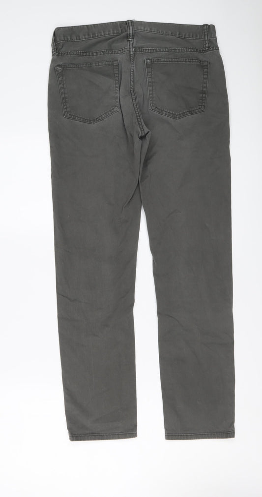 Gap Mens Grey Cotton Straight Jeans Size 29 in L30 in Regular Button
