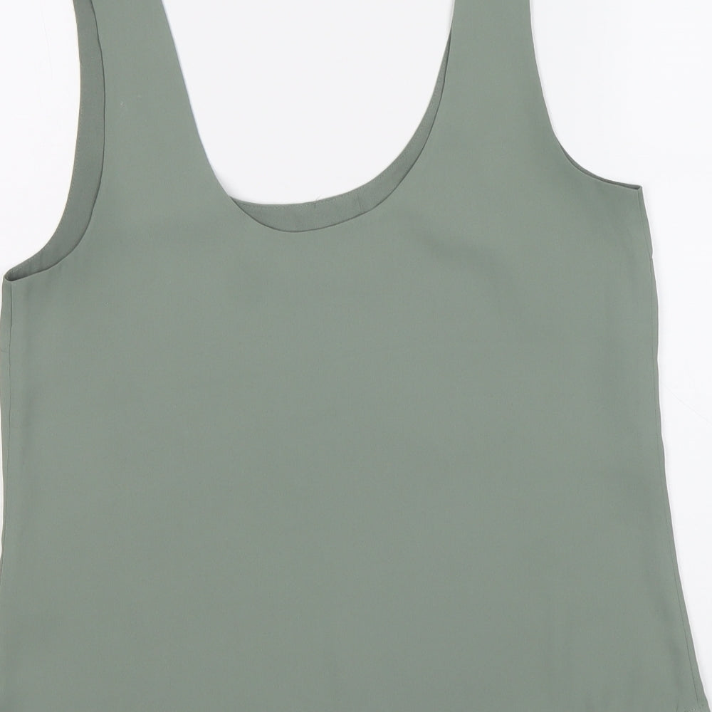 Womens UK Size 10 Oasis Green Basic Tank