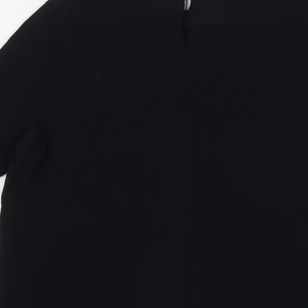 Womens UK Size 12 Marks and Spencer Black Basic T-Shirt