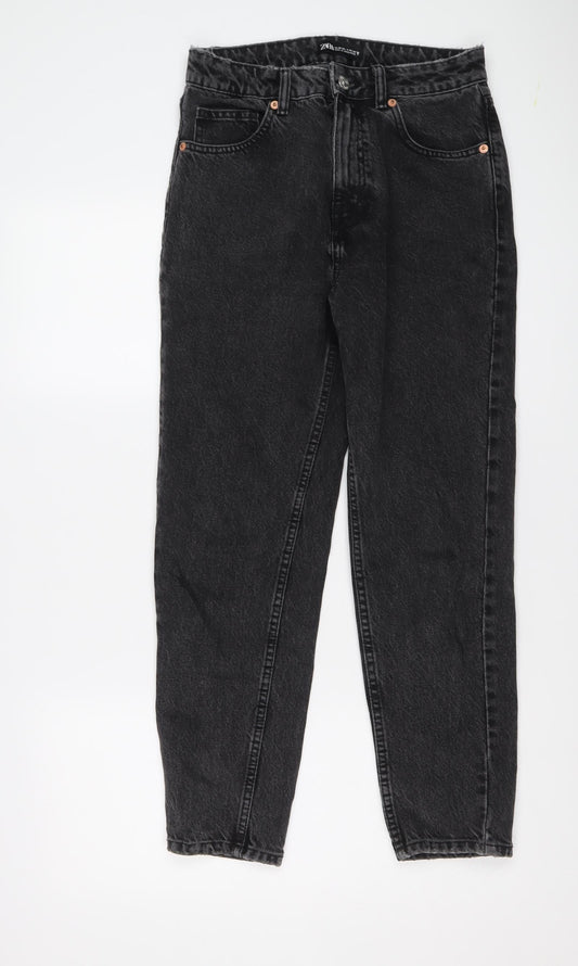 Womens UK Size 8 Zara Regular Fit Boyfriend Grey Jeans