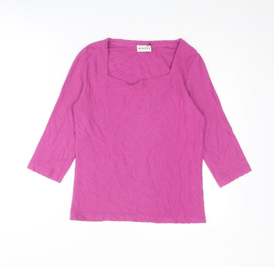 Womens UK Size 12 Minuet Pink Basic Blouse