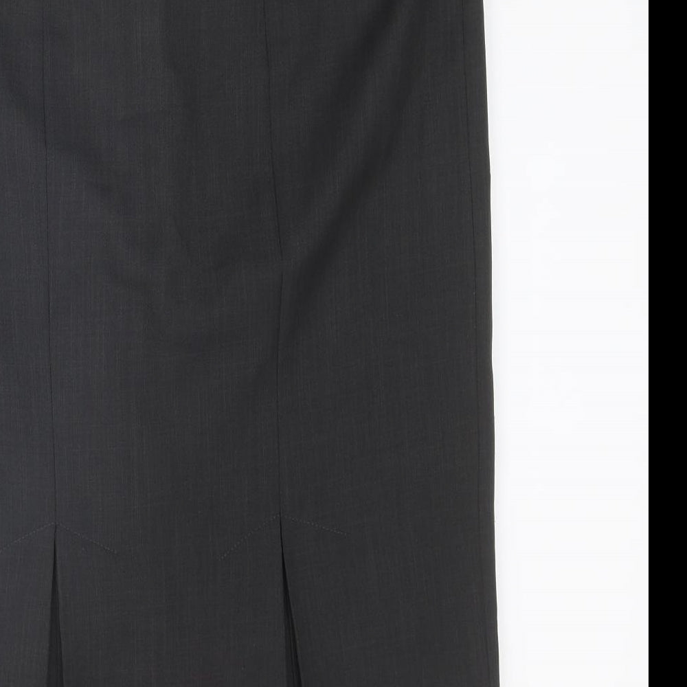 Debenhams Womens Grey Polyester A-Line Skirt Size 12 Zip