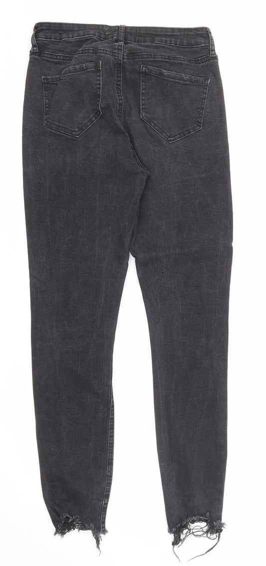 Denim & Co. Womens Black Cotton Skinny Jeans Size 10 Regular Zip