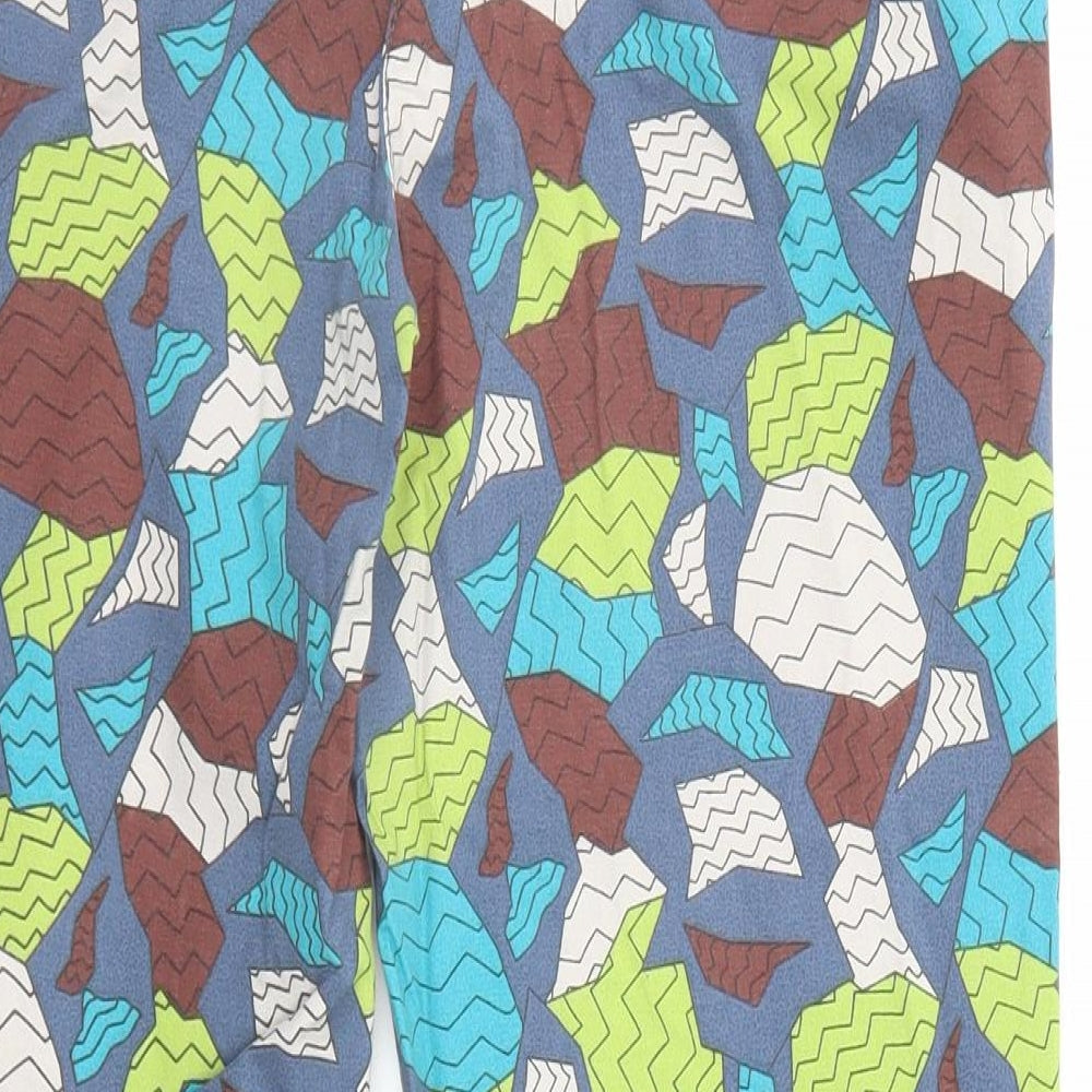 ASOS Womens Multicoloured Geometric Cotton Straight Jeans Size 12 Regular Zip