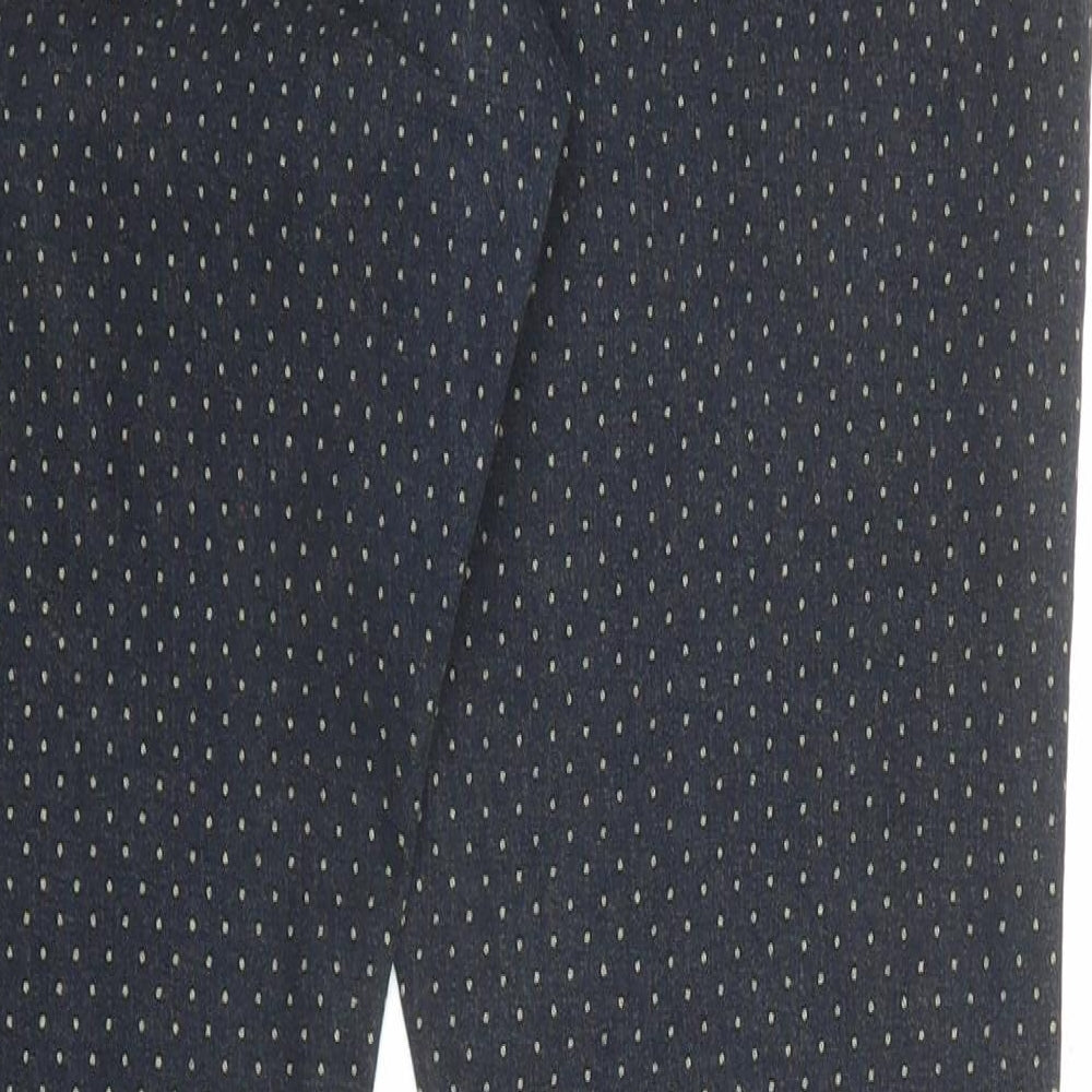 George Womens Black Polka Dot Cotton Skinny Jeans Size 12 Regular Zip