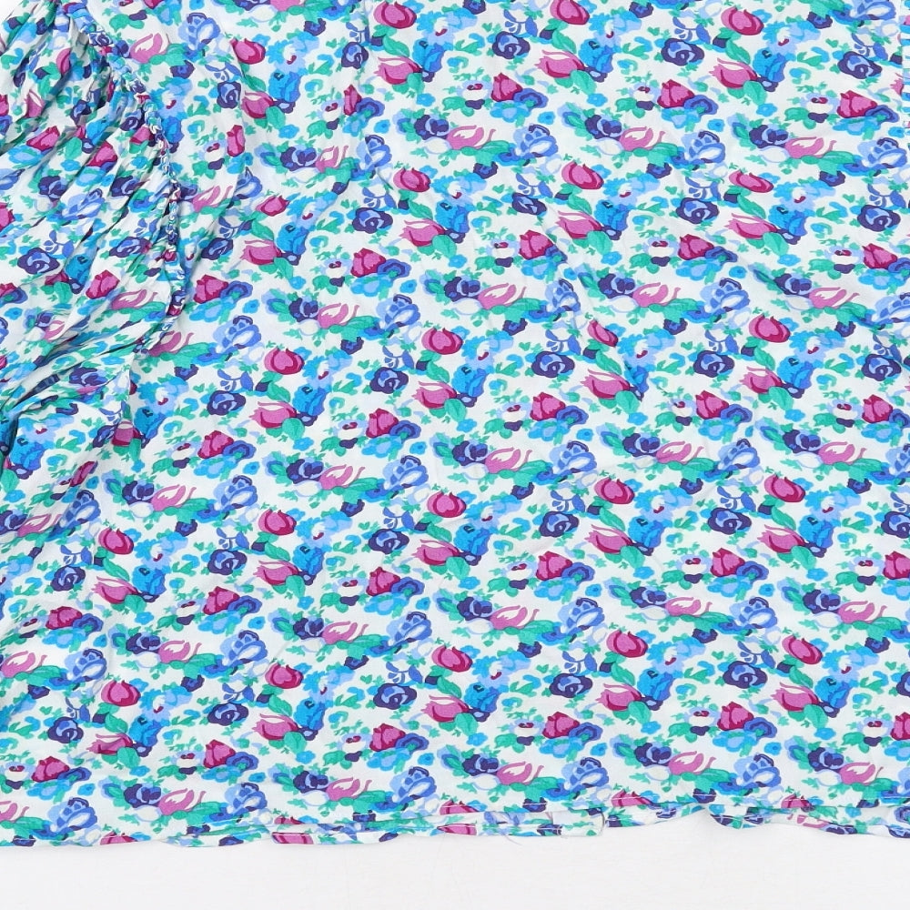 Womens UK Size XL Zara Multicoloured Basic Button-Up