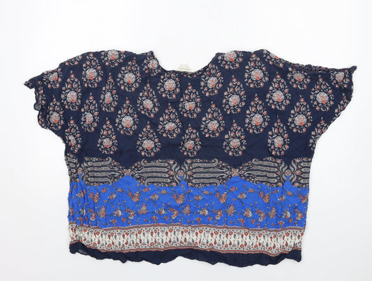 Womens UK Size M Monsoon Blue Basic Blouse