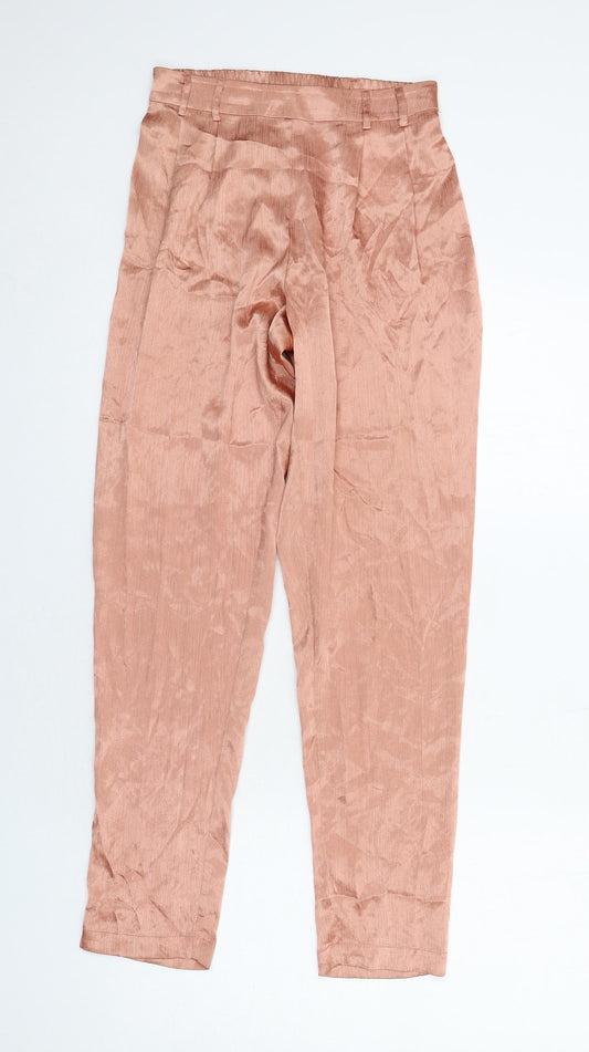 Womens UK Size XS Pieces Regular Fit Orange Trousers