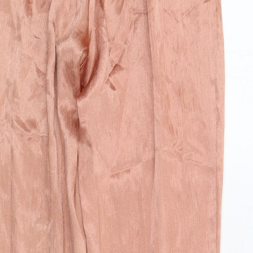 Womens UK Size XS Pieces Regular Fit Orange Trousers