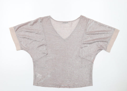 Womens UK Size S Oasis Pink Basic T-Shirt