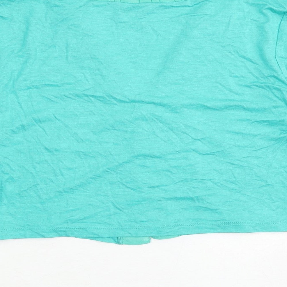 Womens UK Size 8 Per Una Green Cropped Blouse