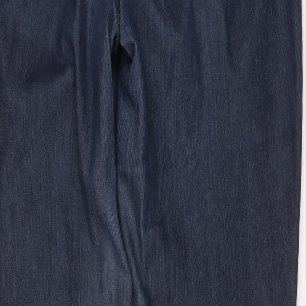 GARDEUR Womens Blue Cotton Straight Jeans Size 10 L30 in Regular Button