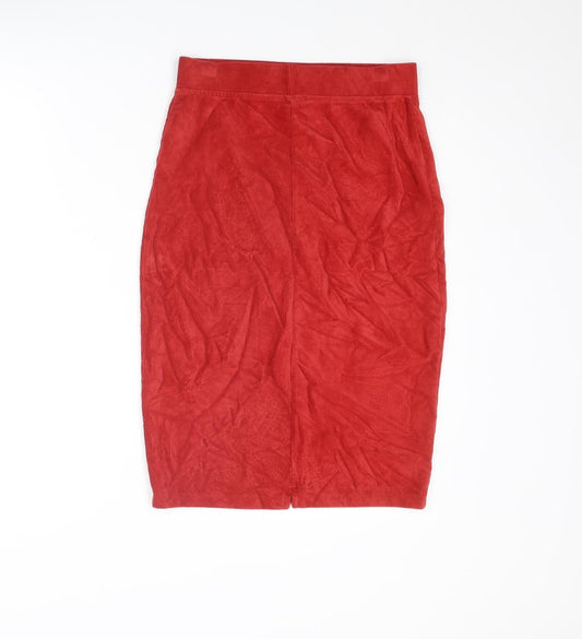 TU Womens Red Cotton Straight & Pencil Skirt Size 8