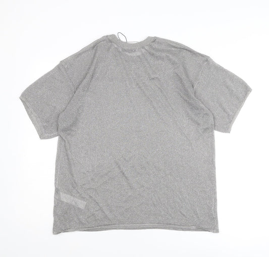Womens UK Size S Zara Silver Pullover Jumper