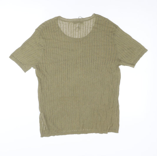 Womens UK Size L Zara Green Pullover Jumper