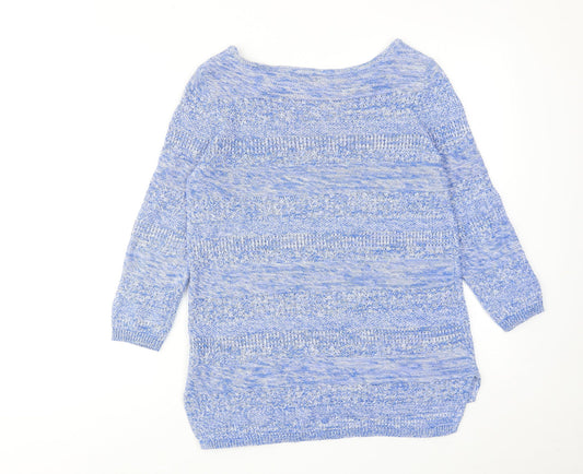 Womens UK Size 10 M&Co Blue Pullover Jumper