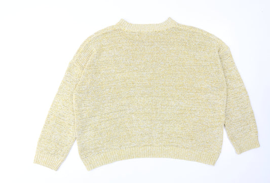 Womens UK Size XL Marks and Spencer Yellow Pullover Jumper