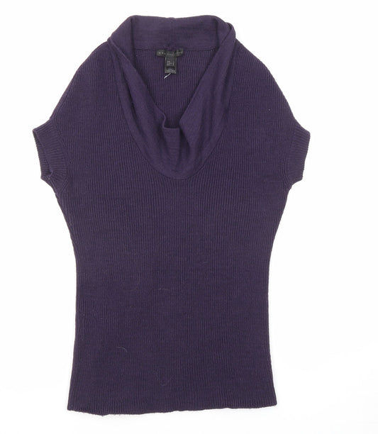 Womens UK Size L Mango Purple Pullover Jumper