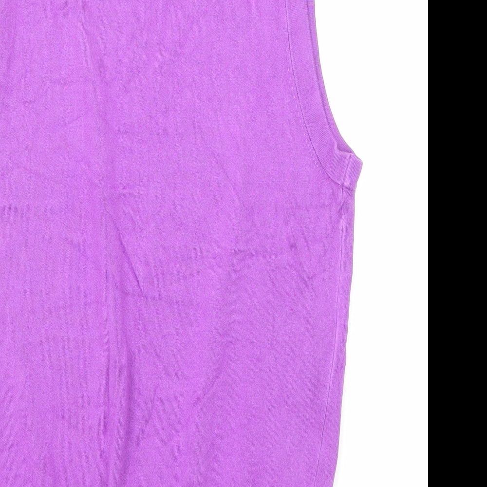 Womens UK Size L Zara Purple Vest Jumper