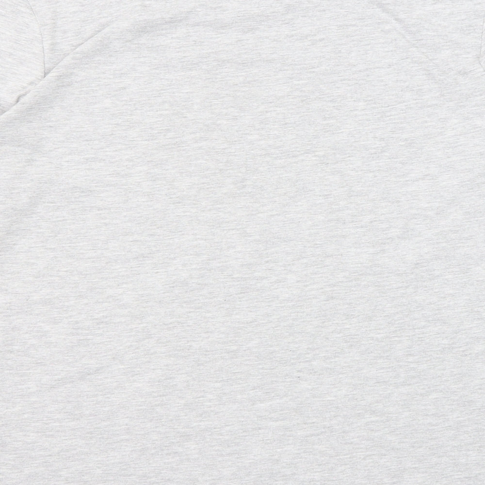 Marks and Spencer Boys Grey Cotton Pullover T-Shirt Size 12-13 Years Crew Neck Pullover - Football