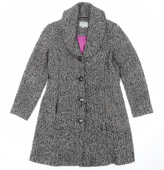 Womens UK Size 10 Per Una Black Overcoat