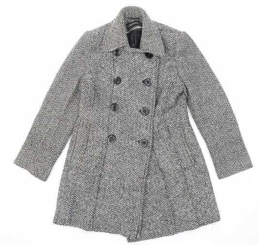 Womens UK Size 10 BHS Black Pea Coat