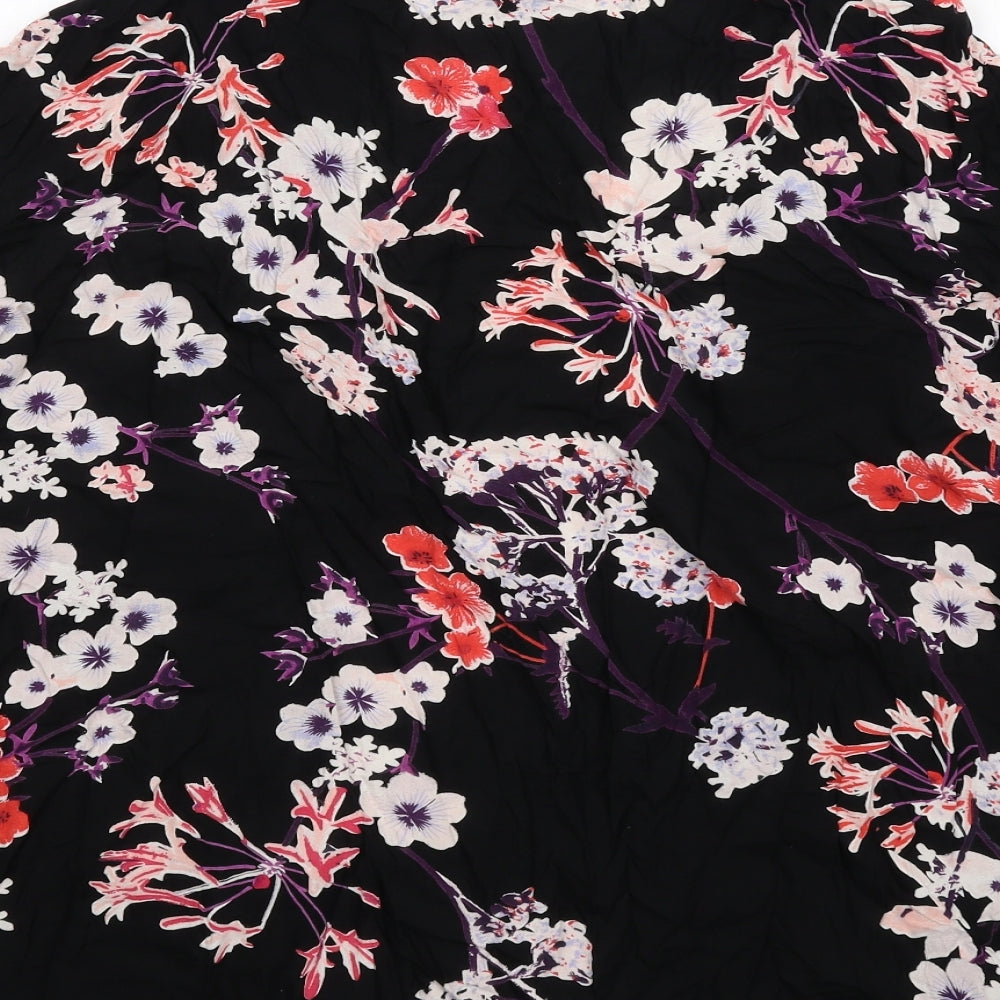 Womens UK Size XS H&M Black Kimono Blouse