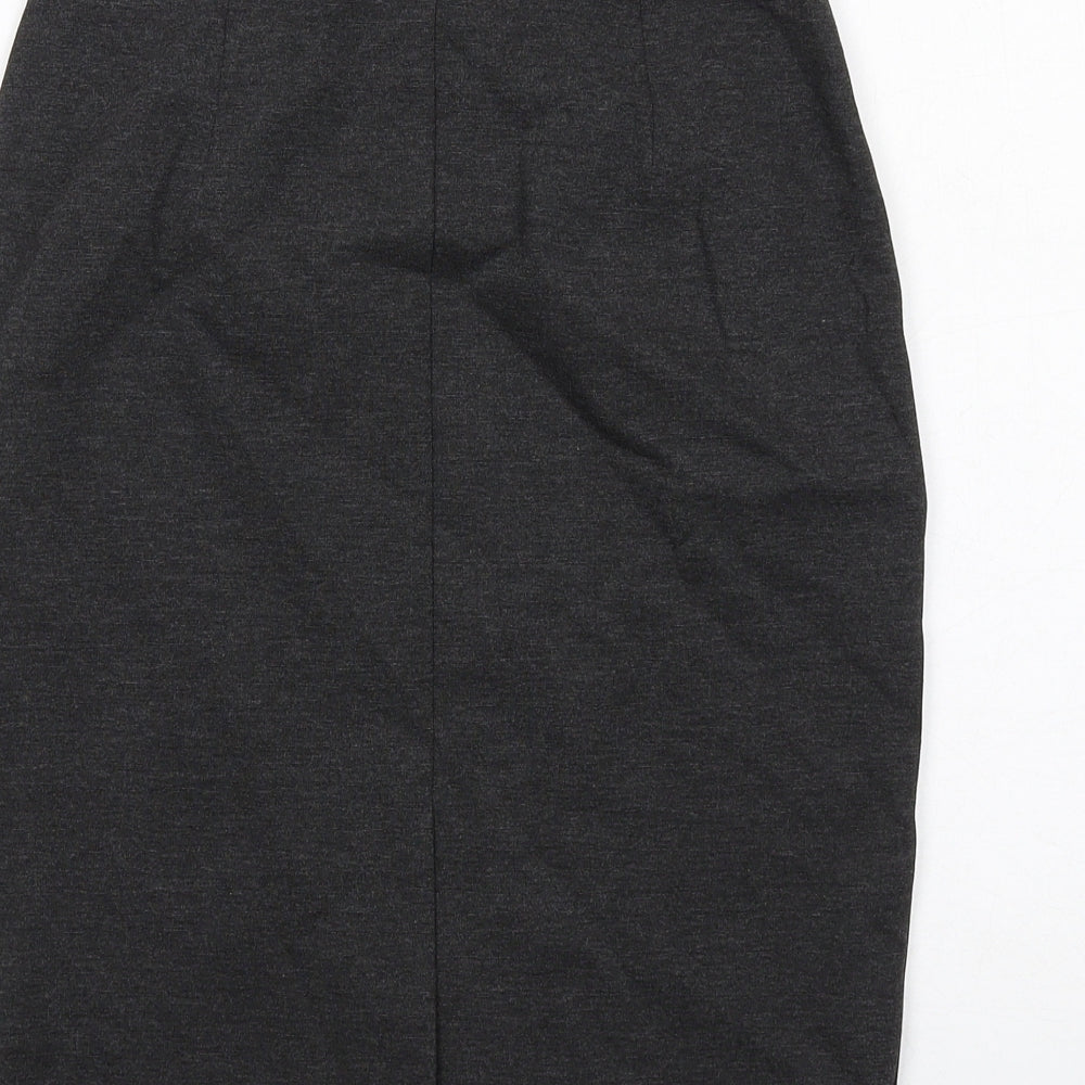 Marks and Spencer Womens Grey Viscose Straight & Pencil Skirt Size 6