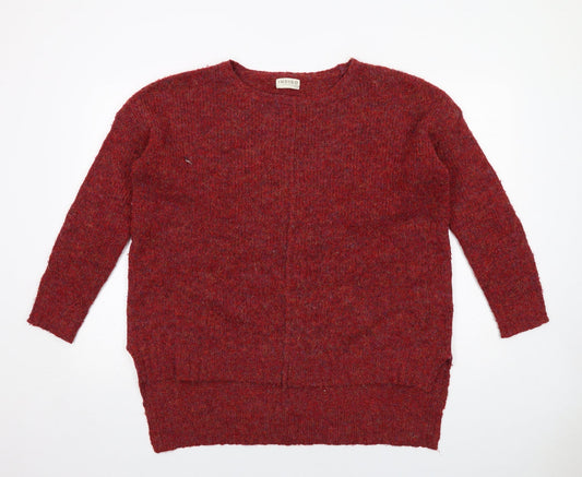Womens UK Size M Indigo Red Pullover Jumper