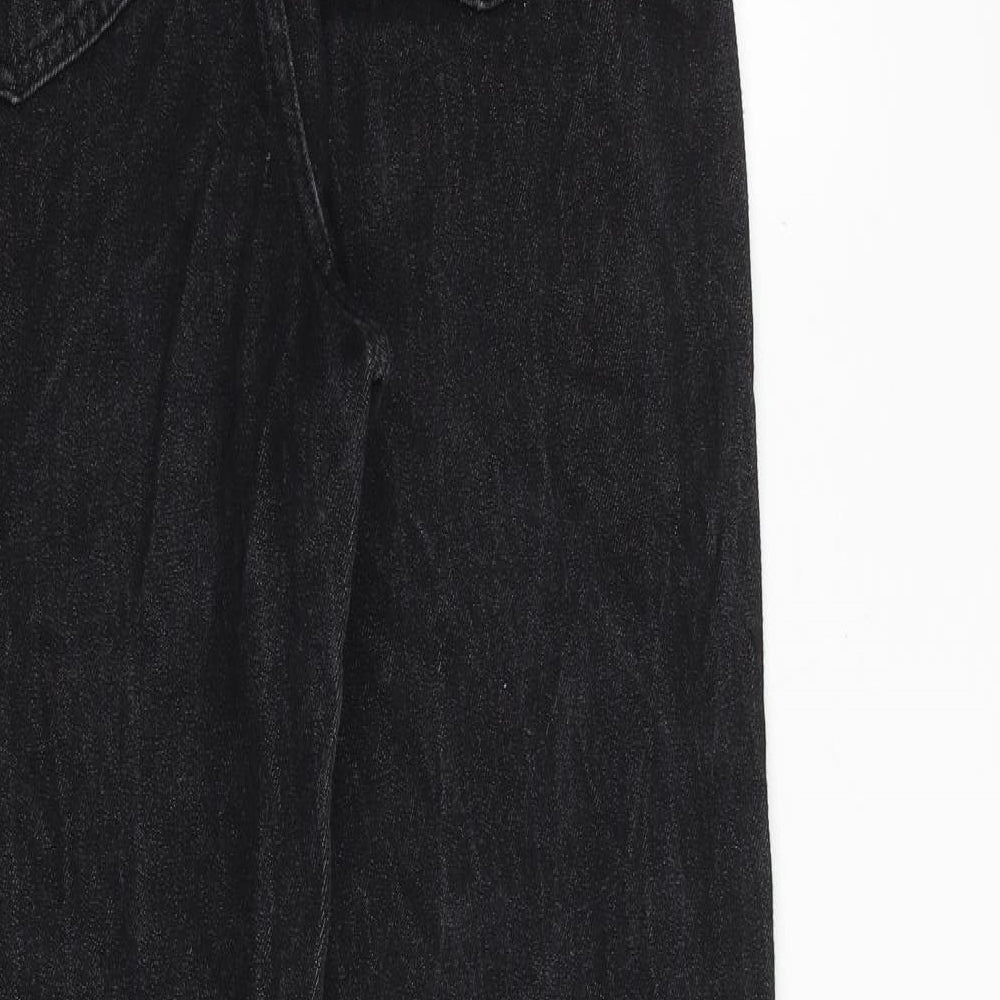 Nasty Gal Womens Black Cotton Mom Jeans Size 4 Regular Zip