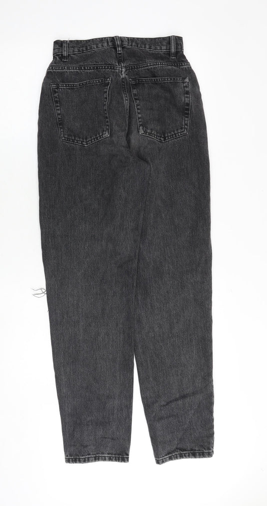 ASOS Womens Grey Cotton Tapered Jeans Size 26 in L32 in Regular Zip