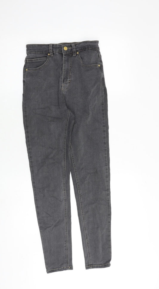 Womens UK Size 8 Pull&Bear Regular Fit Skinny Grey Jeans