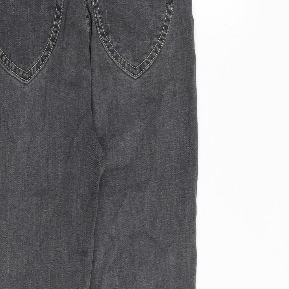 Pull&Bear Womens Grey Cotton Skinny Jeans Size 8 Regular Zip