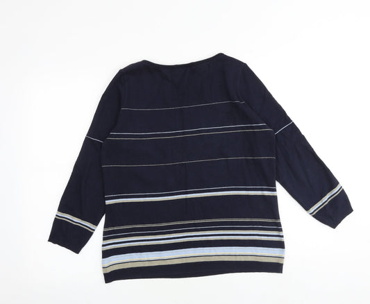 Womens UK Size 12 Marks and Spencer Blue Pullover Jumper